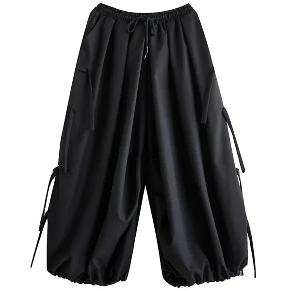 Plus Size Autumn/Winter New Loose-Fit Bell Bottoms Women's Plus Size Elastic Waist Casual Pants Unique Plus Size Women's Clot... - Image 5