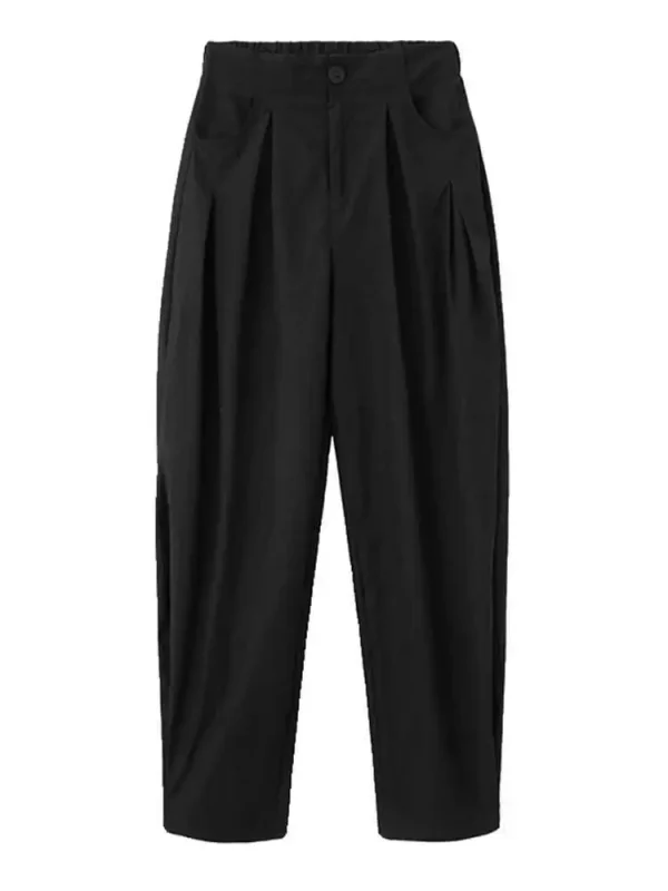 High Elastic Waist Gray Pleated Shaped Casual Long Harem Pants New Trousers Women Fashion Tide Spring Autumn 2025 1DH4951 - Image 6